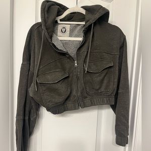 Urban Outfitters Yogi Fleece Cropped Hoodie